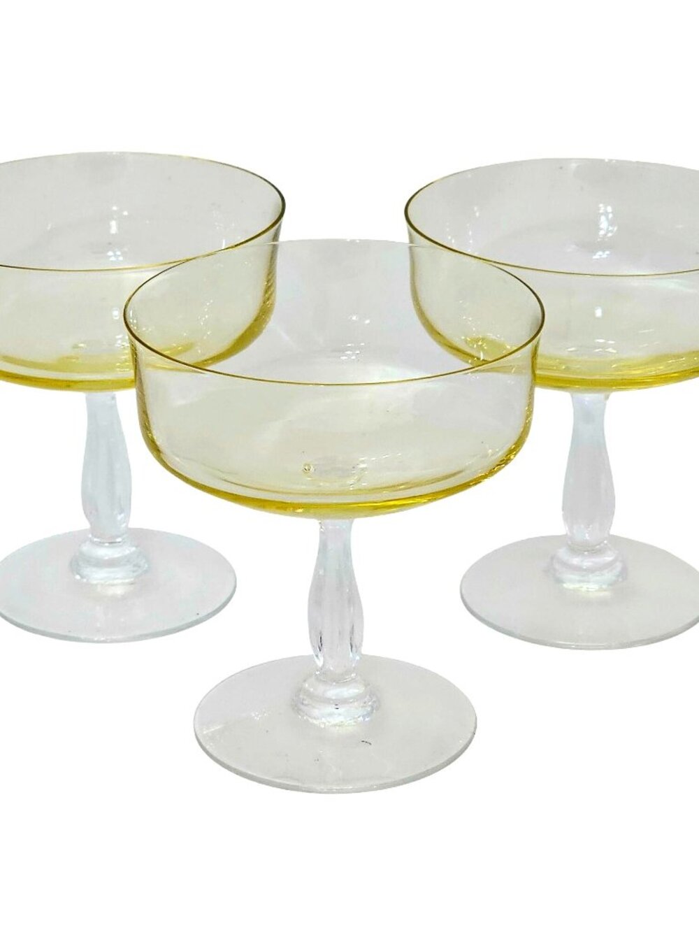 Noritake Topaz Champagne Glasses 4" Rainbow collection glassware vtg stemware - Picture 2 of 10